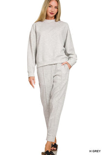 Heather Grey Scuba Pullover & Joggers Set