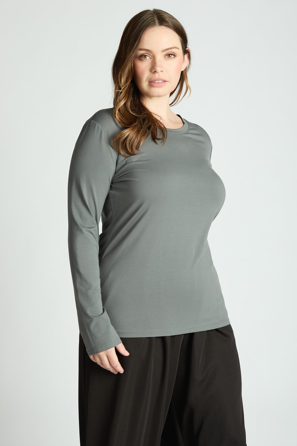 Jersey Classic Long Sleeve Top-Market Grey Boutique