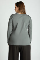 Jersey Classic Long Sleeve Top-Market Grey Boutique