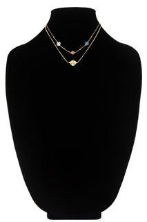 Topaz Layered Station Necklace