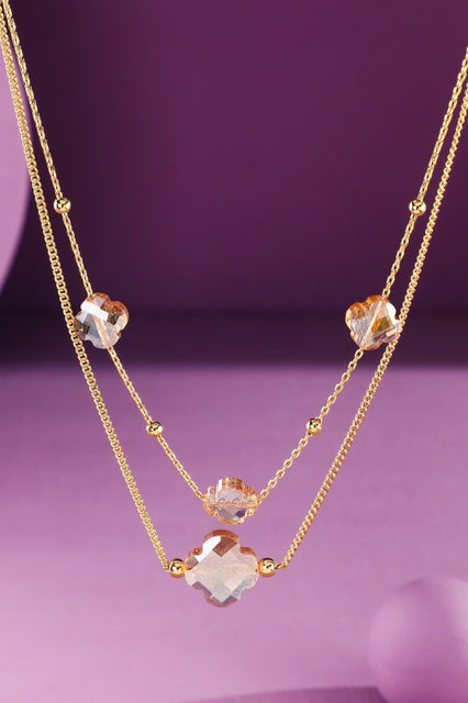 Topaz Layered Station Necklace