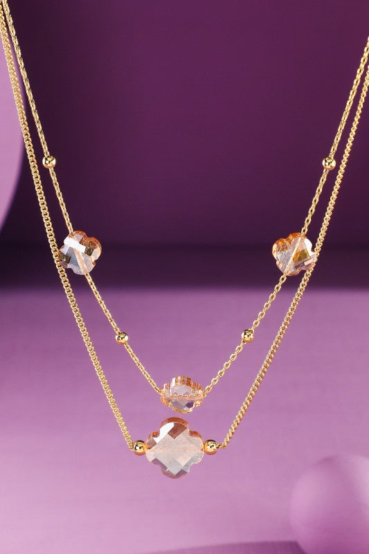 Topaz Layered Station Necklace