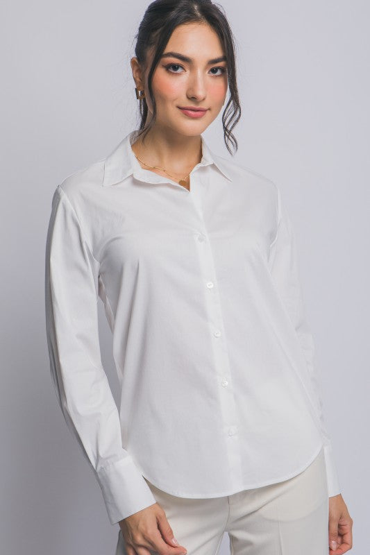 Classic Button-up Poplin Shirt
