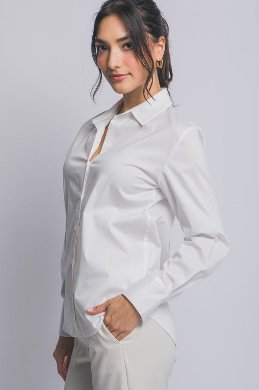 Classic Button-up Poplin Shirt