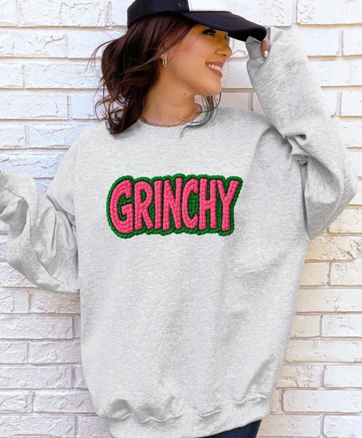 Grinchy Latch Work Graphic Sweatshirt