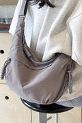 Grey Crescent Crossbody