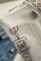 Ivory Retro Guitar Strap Tote Bag-Market Grey Boutique