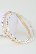 Abstract Hammered 2Tone Bracelet