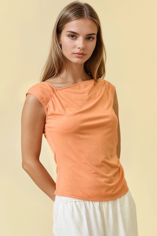 Coral Dreams Cap Sleeve Top