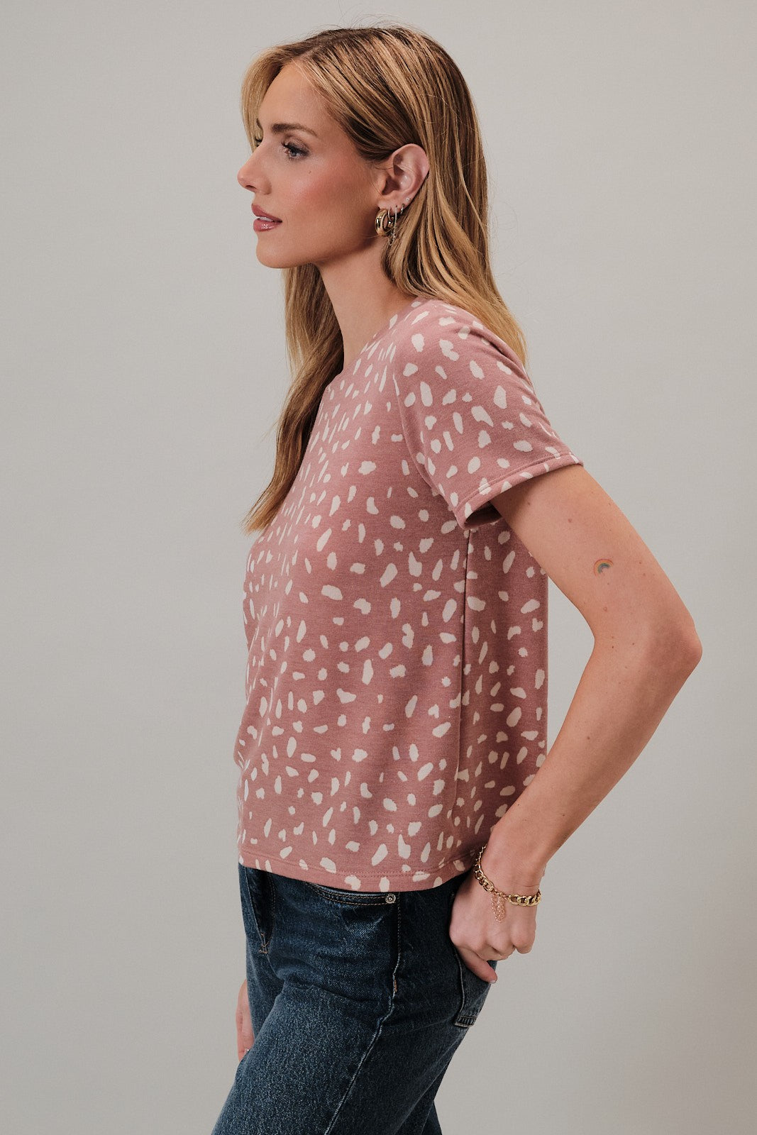 Rust/Cream SS Top