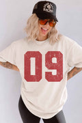 Number 09 Oversized Graphic Tee