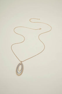 Two Tone Bubble Pendant Necklace
