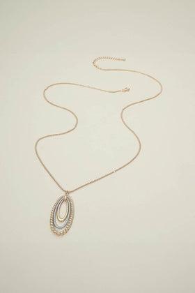 Two Tone Bubble Pendant Necklace