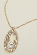 Two Tone Bubble Pendant Necklace