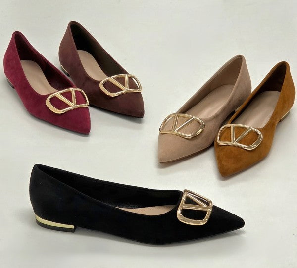 Nude Claudean Flat Heels-Market Grey Boutique