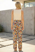 Daisy Bloom Ribbed Wide-leg Pants-Market Grey Boutique