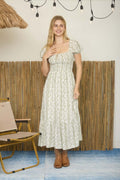 Sweet Ivy Smocked Midi Dress