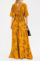 Marigold Floral Maxi Dress-Market Grey Boutique