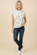 Floral Textured Sleeveless Knit Top