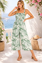 Sage Paradise Tropical Jumpsuit-Market Grey Boutique