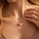 Dainty Chain Pearl Necklace-Market Grey Boutique