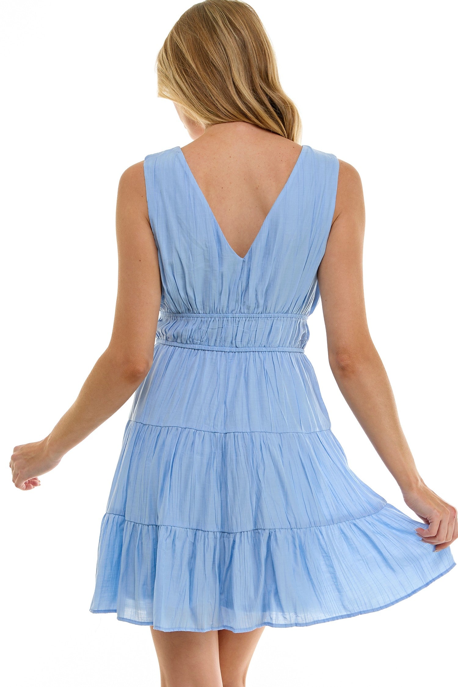 Soft As A Cloud Blue Babydoll Dress-Market Grey Boutique