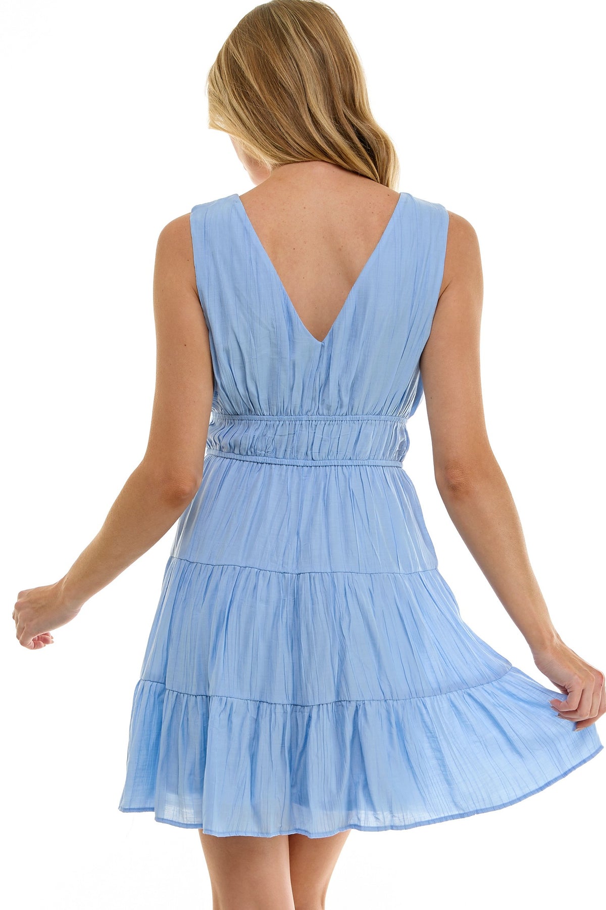 Soft As A Cloud Blue Babydoll Dress-Market Grey Boutique