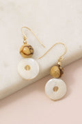 Stone Bead Drop Earrings