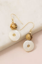 Stone Bead Drop Earrings-Market Grey Boutique