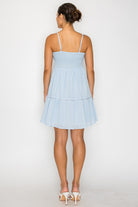 Blue Skies Tiered Mini Dress-Market Grey Boutique