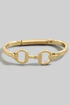 Gold Equestrian Bit Hinge Bangle-Market Grey Boutique