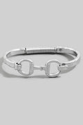 Silver Equestrian Bit Hinge Bangle