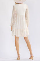 Ivory Lace Mini Dress-Market Grey Boutique