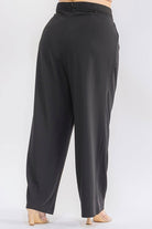 Curvy Wide Leg Dress Pants-Market Grey Boutique
