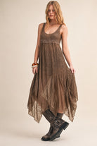 Brown Lace Dress-Market Grey Boutique