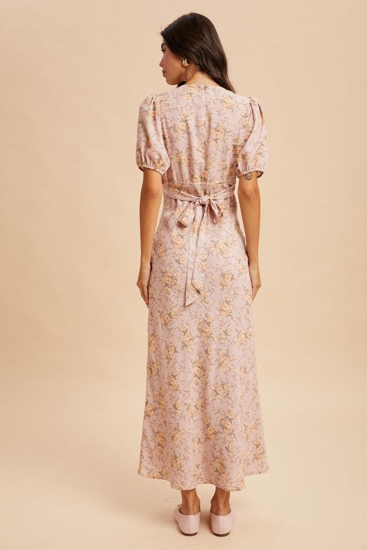 Dusy Rose Floral Maxi Dress-Market Grey Boutique