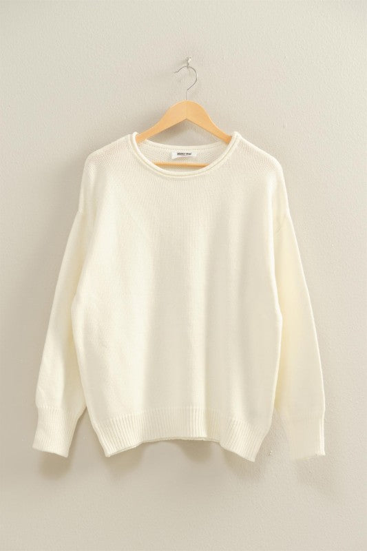 Oversized Roll Neck Knit Sweater
