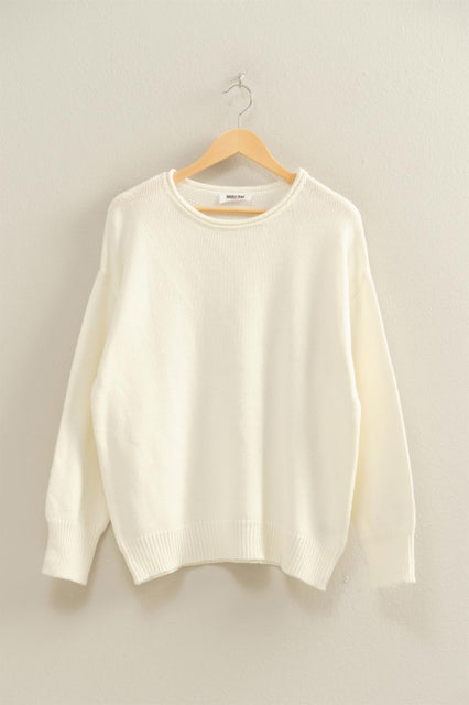 Oversized Roll Neck Knit Sweater