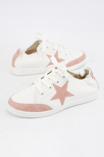 Blush Star Patch Casual Sneakers