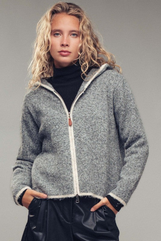 The Matilda Zip Up-Market Grey Boutique