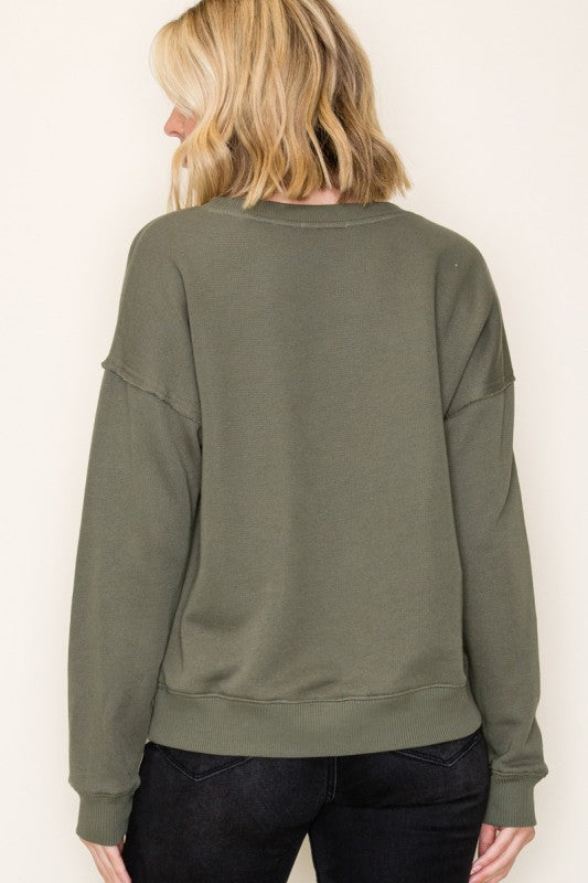Vintage Fave Olive Crewneck