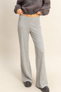 Heather Grey Essential Knit Flare Pants