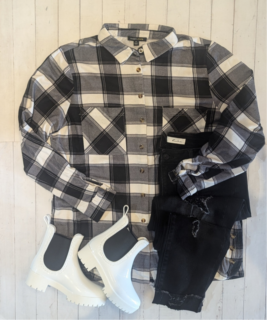 Black and Ivory Style #2 PLUS Plaid Lightweight Flannel