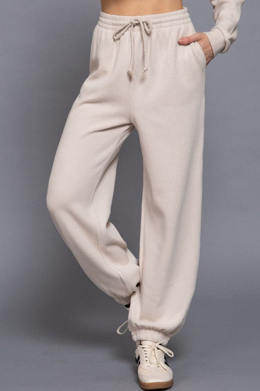 Beige Soft Jogger Pants
