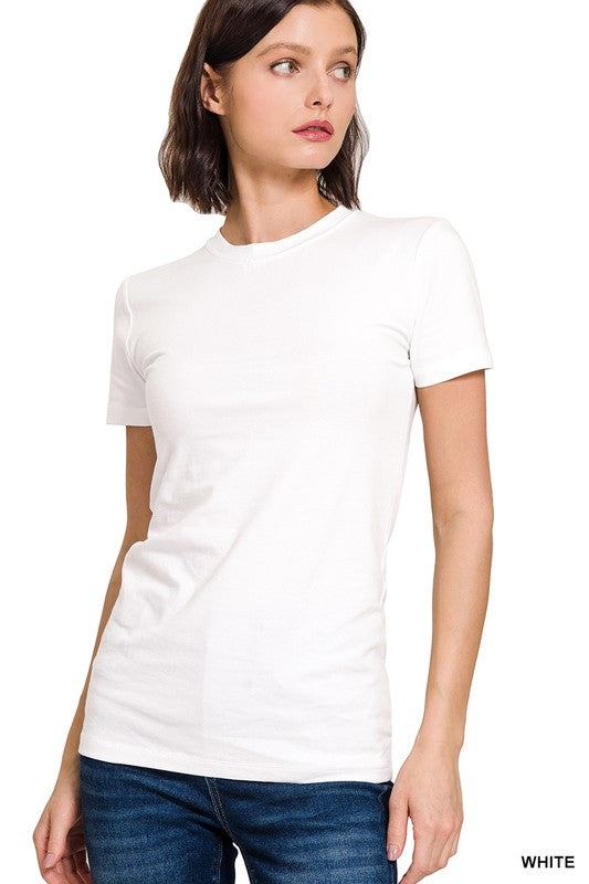 PERFECT BASIC COTTON CREW NECK SHORT SLEEVE Tee