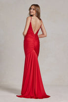 2025 Red Spaghetti Strap Gown with Sweetheart Neckline🤍-Market Grey Boutique