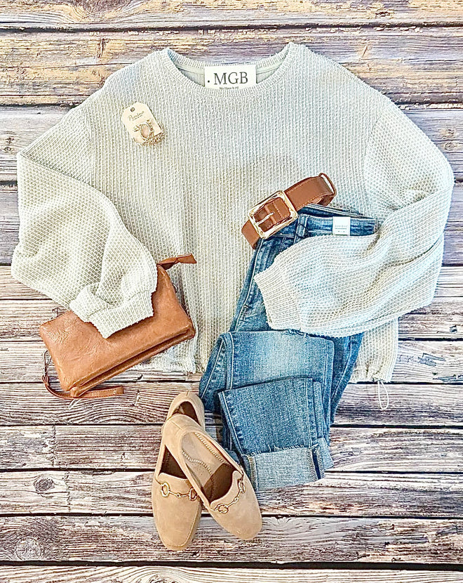 Light Grey Premium Textured Sweater