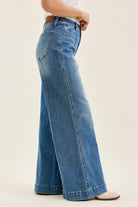 JB High Waist Liza Multi Inseam Palazzo Medium Classic Fade-Market Grey Boutique