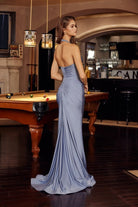 2026 Dusty Blue Sweetheart Jersey Gown🤍-Market Grey Boutique