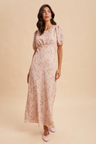 Dusy Rose Floral Maxi Dress-Market Grey Boutique